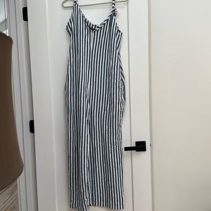 Women’s jumpsuit.. blue and cream stripe.. perfect condition… soft cotton…